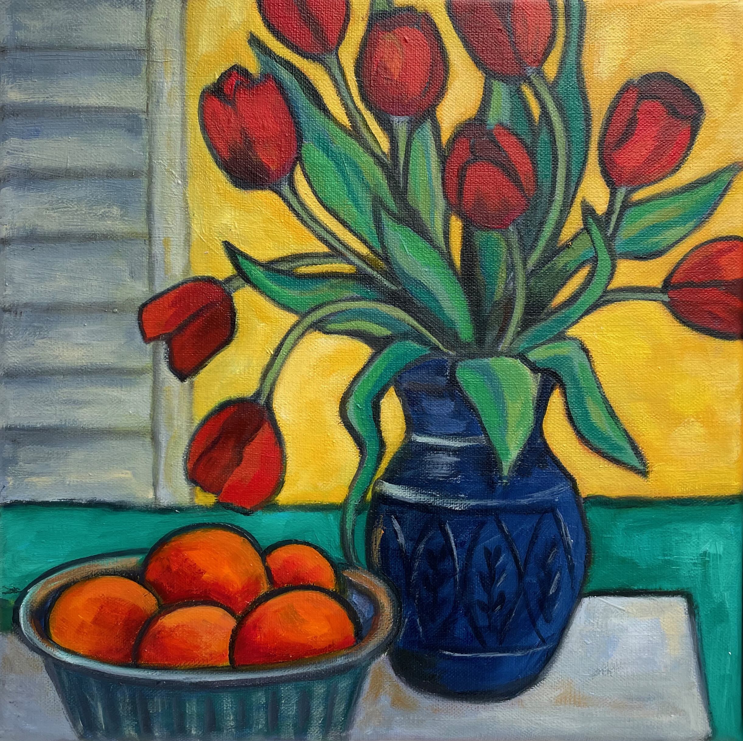 Red Tulips and Oranges