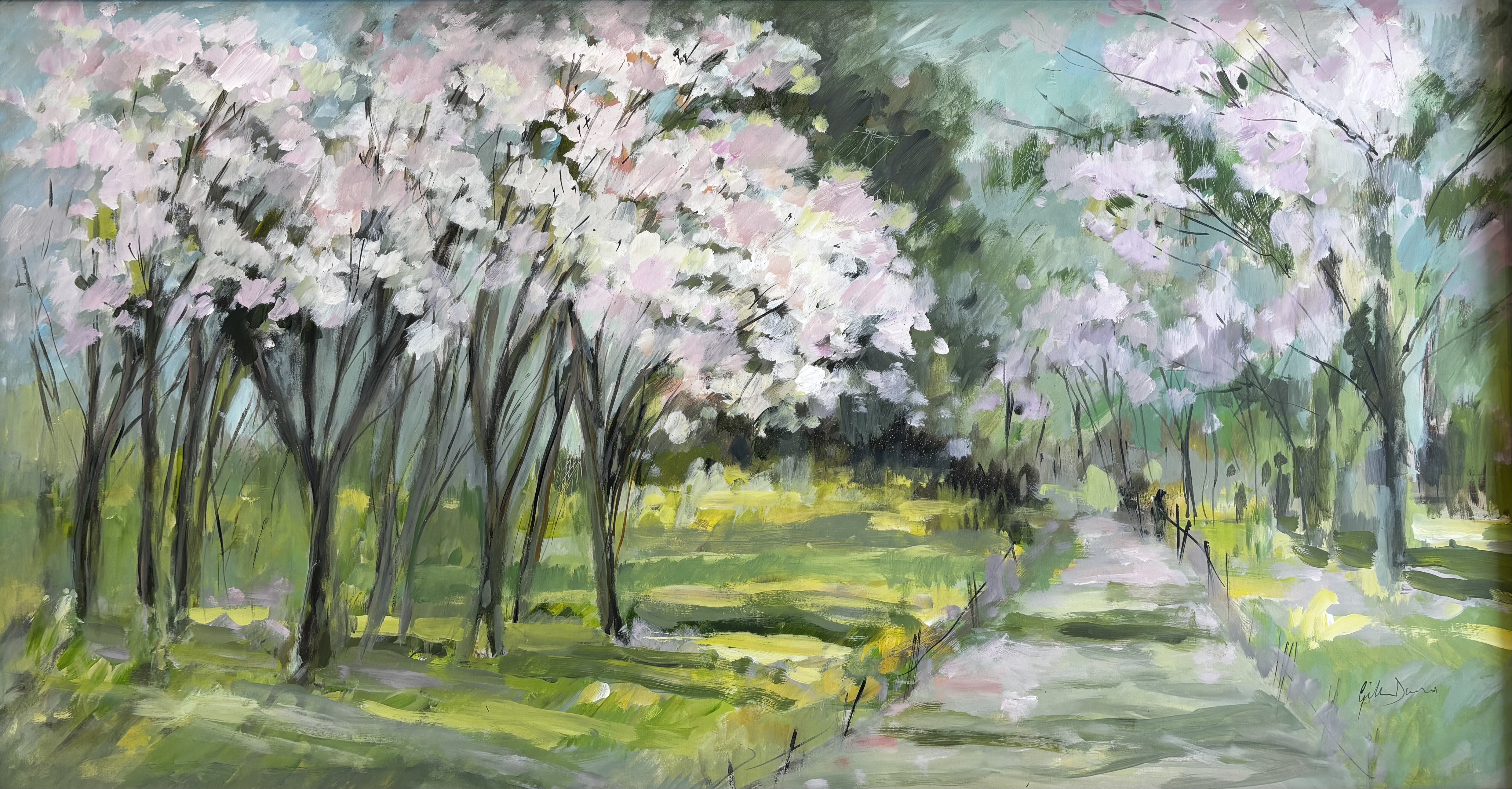 Walking amogs the Spring Blossom